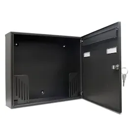 AL Briefkastensysteme Basic Wandbriefkasten DB 703 Eisenglimmer Grau