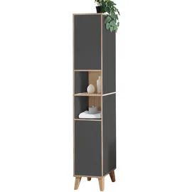 roba Morena Badschrank 32,5 x 195 x 0 cm Grau/Eiche