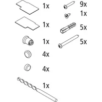 Kermi Atea Montagekleinteile 2533388 IM E2R/L, Set, weiß