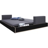 Müller SMALL LIVING Futonbett »MAUDE Bett«, schwarz matt/birke,