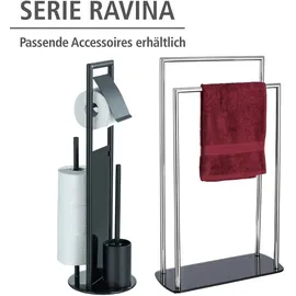 Wenko WC-Garnitur Ravina schwarz mit Toilettenbürste,