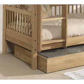 Home Affaire Etagenbett HOME AFFAIRE "Eiche massiv, Made in Europe, langlebige Qualität", braun (eiche natur geölt, eiche natur geölt, eiche natur geölt), B:104,9cm H:175,4cm L:207,5cm, Etagenbetten, Etagenbett, 2 Lattenroste, wahlweise mit oder ohne Bettschublade und