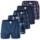 MG-1 Boxershorts Blau/Rot L 5er Pack