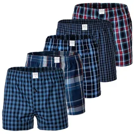MG-1 Boxershorts Blau/Rot L 5er Pack