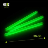 KNIXS 5er Set - Premium Monster-Knicklichter/Mega-Knicklicht 36cm lang - Extreme Leuchtkraft und Lange Leuchtdauer - Grün Leuchtend - für Party, Festival und Outdoor