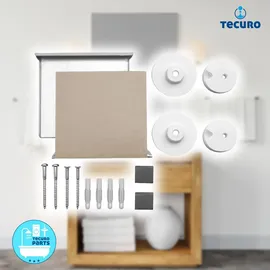 tecuro Druckknopf-Spiegelbefestigung, unsichtbar