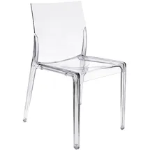 jan kurtz Stapelstuhl Mia transparent/weiß 4er Set