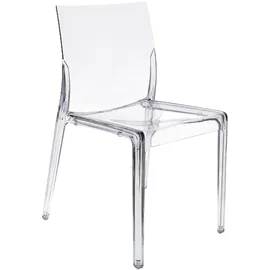 jan kurtz Stapelstuhl Mia transparent/weiß 4er Set
