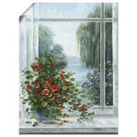 Artland Wandbild »Kapuzinerkresse am Fenster«, Arrangements, (1 St.), als
