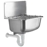 Haas + Sohn Edelstahl-Universal-Ausgussbecken `Christiane` mit Ab- und Überlauf