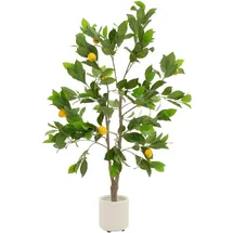 ML-Design Kunstpflanze Zitronenbaum 130 cm, aus Kunststoff,