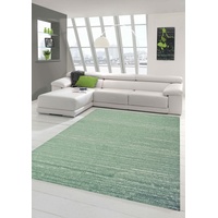 Designer und Moderner Teppich Wohnzimmerteppich Kurzflor Uni Design in Grün Größe 120x170 cm