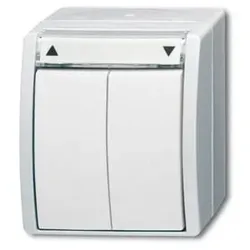 Jalousieschalter AP ocean aws mt IP44 1p Wippe Textfeld/Beschriftungsfläche