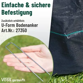 Voss.garden Bodengewebe 31,5m2 - 110g/m2, Bändchengewebe 15x2,1m, gegen Unkraut