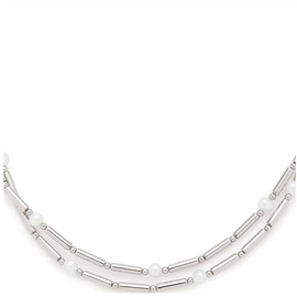 LEONARDO Kette ohne Anhänger »Halskette Mirella, 023336«, mit Süßwasserzuchtperle, silberfarben