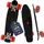 Best Sporting LED Skateboard Retro Schwarz