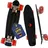 Best Sporting LED Skateboard Retro Schwarz