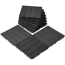 Vevor Terrassenfliesen 30 x 30 cm dunkelgrau