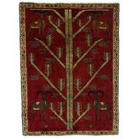 Orientteppich Perserteppich Gabbeh 137 x 104 cm, Borento, rechteckig, Handgeknüpft rot