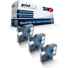 3x Kompatible Schriftbänder für Dymo D1 45013 Labelmanager 280 Labelmanager 300 Labelmanager 350 Labelmanager 350 D S0720530 12mmx7m Kassetten Pa...