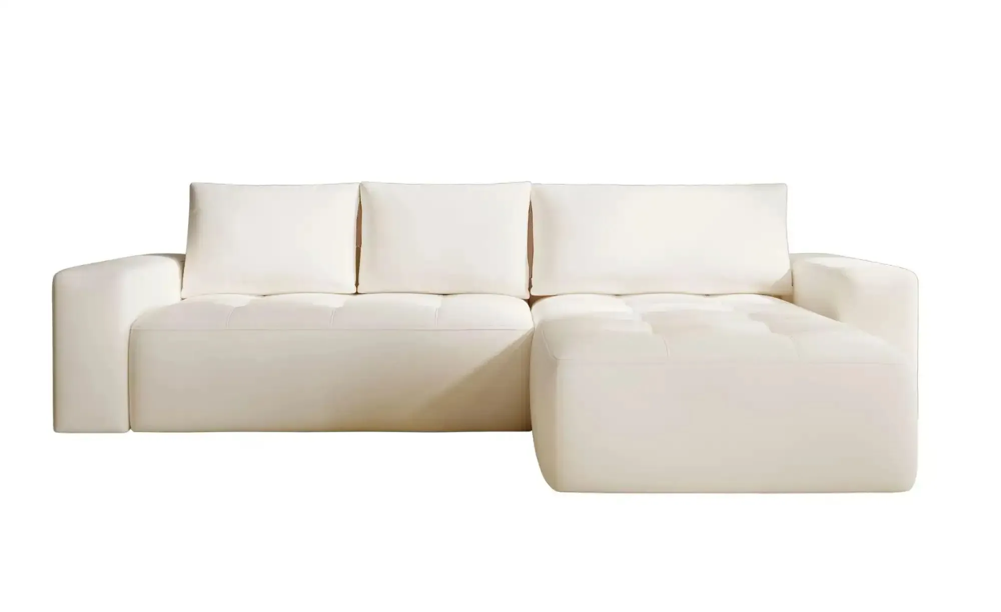 GrainGold Ecksofa  Portland ¦ creme ¦ Maße (cm): B: 250 H: 76