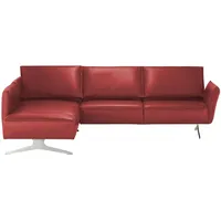 KOINOR Ecksofa Leder  Vineto ¦ rot ¦ Maße (cm): B: 272 H: 83 T: 207