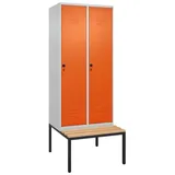 C+P Classic Plus Garderobenschrank 212x80x50 cm Reinorange