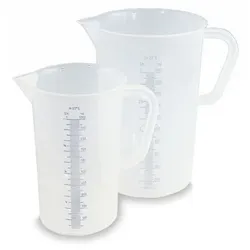 Messbecher aus Polypropylen (PP) mit Gradierung, 0,5 Liter Volumen, 10 Stück