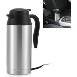 Elektrischer 12 V Wasserkocher 750 ml, Auto & Reise, Edelstahl, Heißwasser für Kaffee, Tee & Getränke, Silber