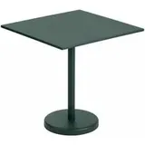 Outdoor Bistrotisch Linear Steel Café Table square dark green