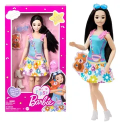 Barbie Anziehpuppe Puppe Renee My First Barbie mit Zubehör Mattel HLL22 bunt