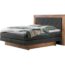 Hasena Boxspringbett Anthrazit, Eichefarben