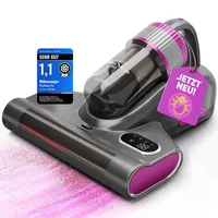Milbensauger für Matratzen 3-in-1, UV-Licht, 10.000 Pa Saugkraft, XL-Akku 3500 mAh extra lange Laufzeit, Warmluft, Kabellos, HEPA Filter, 99,9 % Milbenentfernung für Bett, Sofa & Allergiker, GrauXL
