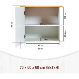 Interlink SICILIA Schrankaufsatz 0 x 0 x 0 cm Weiß