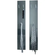 Vladon Garderobenpaneel Vladon 24 x 140 x 2 cm Grau Hochglanz