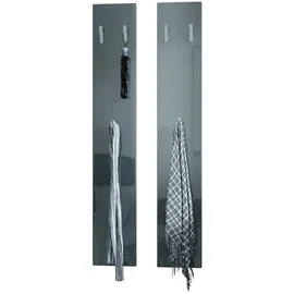 Vladon Garderobenpaneel Vladon 24 x 140 x 2 cm Grau Hochglanz