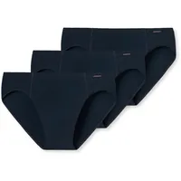 SCHIESSER Minislip unifarben Blau S 3er Pack