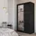 masseno Schwebetürenschrank VITALE 120 x 216 x 61 cm Schwarz