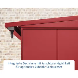 Hörmann Kaminholzregal Elegant Typ 2 Metall 181 x 103 x 198 cm Purpurrot