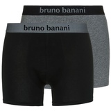 bruno banani Flowing Short schwarz/graumelange L 2er Pack