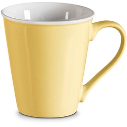 6er Set Kaffeebecher Basic 360 ml Porzellan Gelb