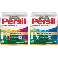 Persil Set Universal & Color Megaperls 32 Waschladungen (2x 16WL) Vollwaschmittel & Color Waschmittel Tiefenrein für reine Wäsche & hygienische Frische für die Maschine 20 °C bis 95 °C