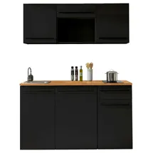 yourkitchen Küchenzeile JAZZ 160 cm schwarz
