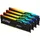 Kingston FURY Beast DDR5 5200MT/s RGB 128GB Kit (4x32GB) CL40 Schwarz KF552C40BBAK4-128