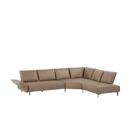 W.Schillig Ecksofa aus Echtleder ¦ braun ¦ Maße (cm): B: 340 H: 85 T: 272.0