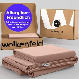 Wolkenfeld Bettwäsche unifarben Rosa 155 x 220 cm + 80 x 80 cm