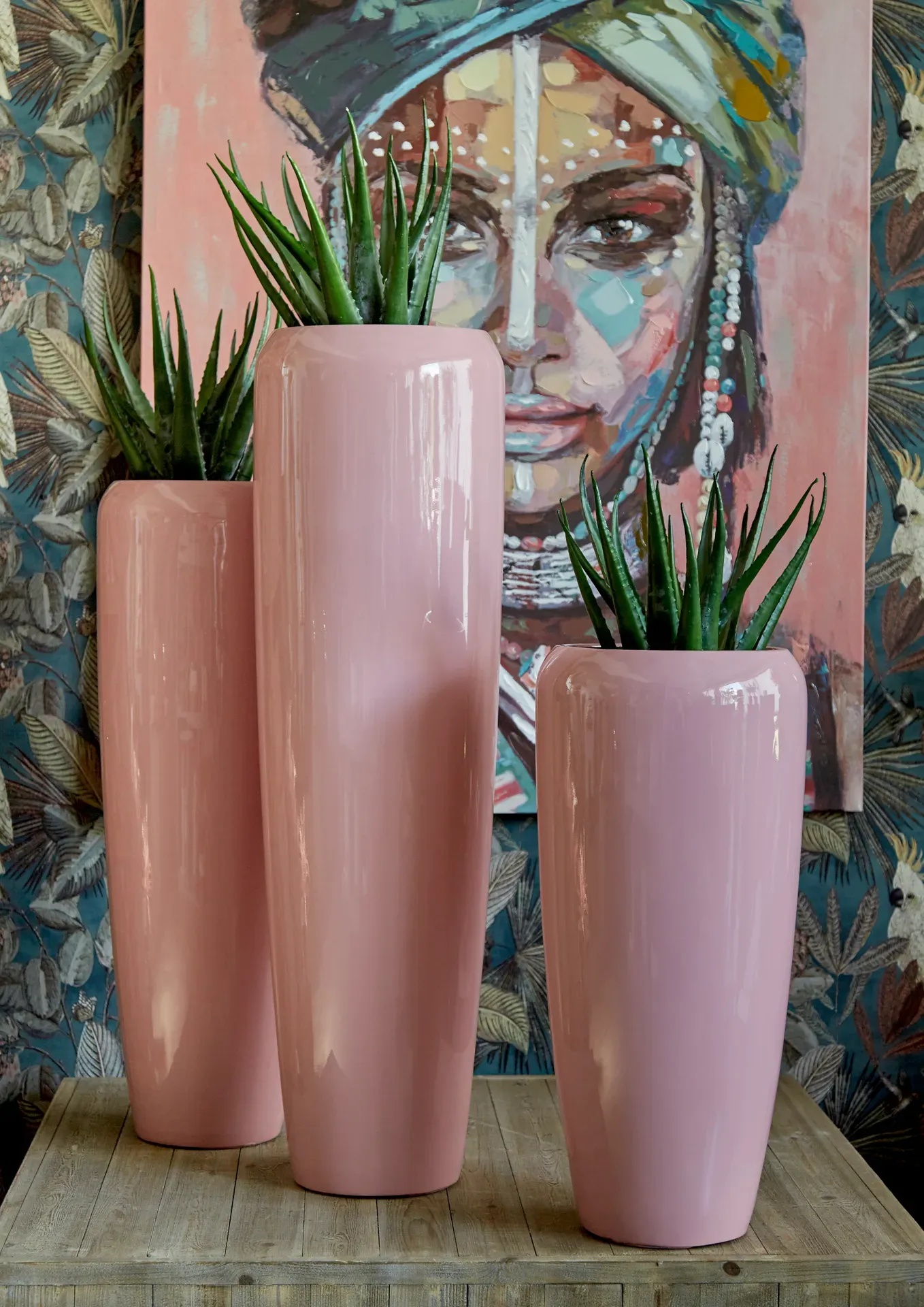 Vase Cleo - Hellrosa - 117 cm