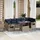 vidaXL 8-teiliges Gartensofa-Set mit Kissen, grau, Polyrattan - Grau