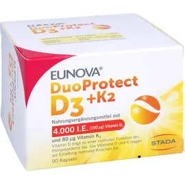EUNOVA DuoProtect D3+K2 4000IE/80µg Kapseln 90 St.