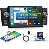 Hikity Android 13 Autoradio für FIAT Punto(2005-2009) Linea(2007-2011) Radio 2G+64G Android Auto Bluetooth RDS SWC USB